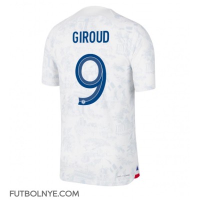 Camiseta Francia Olivier Giroud #9 Visitante Equipación Mundial 2022 manga corta